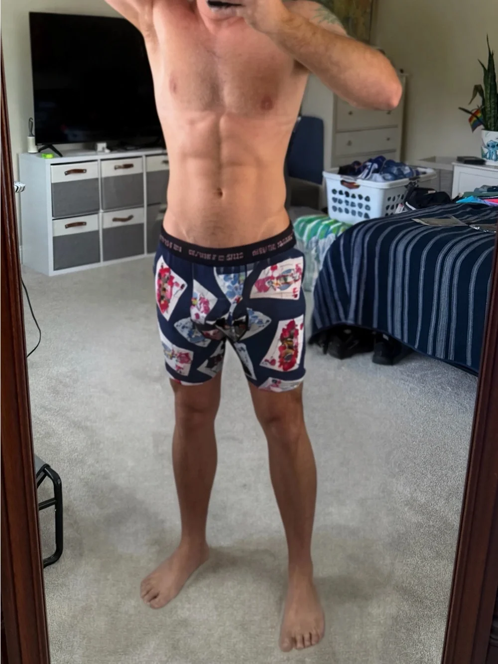 Men's Pair of Thieves Playing Card Print Boxer Briefs XL